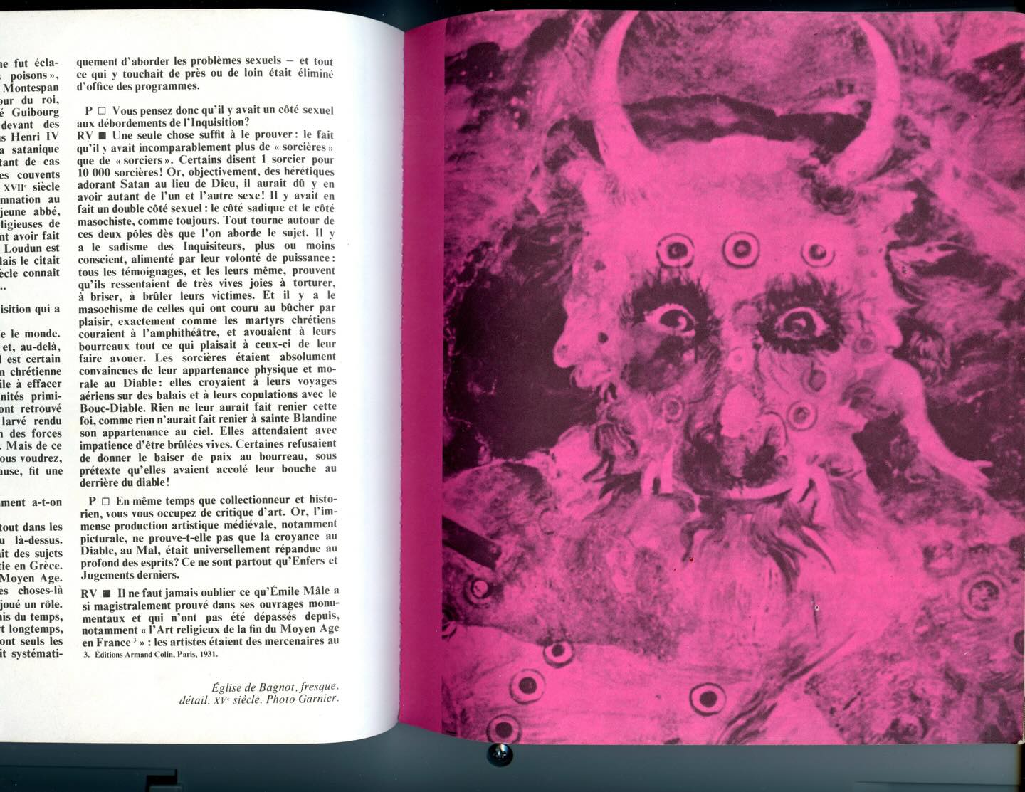Occult art book spread